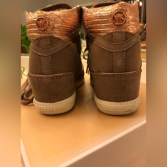 Michael Kors Nikko high tops wedge sneakers size 6.5 - Picture 9 of 14
